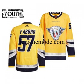 Kinder Nashville Predators Eishockey Trikot DANTE FABBRO 57 Adidas 2022-2023 Reverse Retro Gelb Authentic